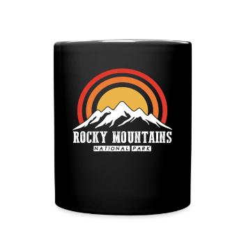 Nationalpark Wandern Rocky Mountains Souvenir Camp - Tasse einfarbig - Schwarz - Vorne