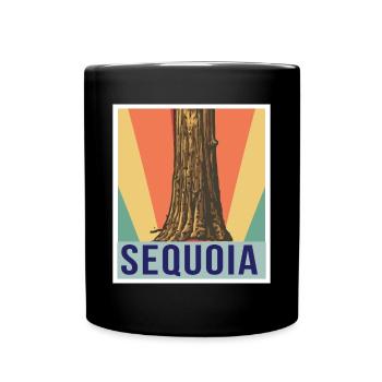 Sequoia Sequoias National Park Hiking Camping N - Full Colour Mug - black - Front
