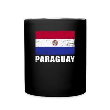 Paraguay Flagge Grunge Paraguay Fahne - Tasse einfarbig - Schwarz - Vorne