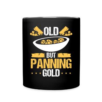 Gold Miner Old but panning Gold Prospector Panner - Full Colour Mug - black - Front