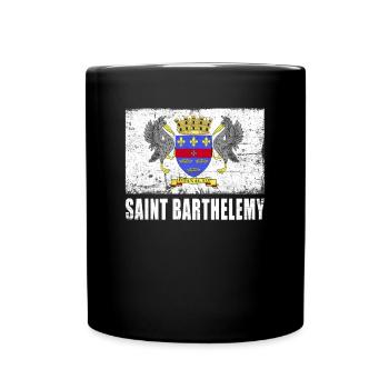 Saint Barthélemy Flag - Full Colour Mug - black - Front