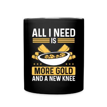 Panner More Gold and new Knee Prospector Miner - Full Colour Mug - black - Front