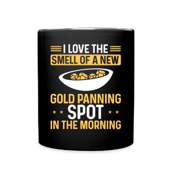 Panning Spot Prospector Panner Gold Mining Miner - Full Colour Mug - black - Front