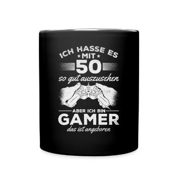 Gaming 50 Jahre Geburtstag Gaming 50 Geburtstag - Tasse einfarbig - Schwarz - Vorne