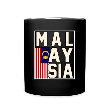 Malaysia - Tasse einfarbig - Schwarz - Vorne