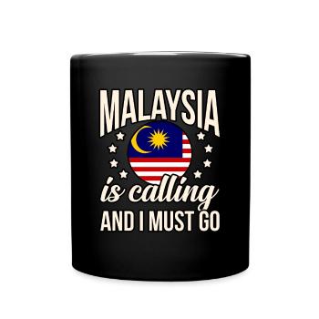 Malaysia - Tasse einfarbig - Schwarz - Vorne