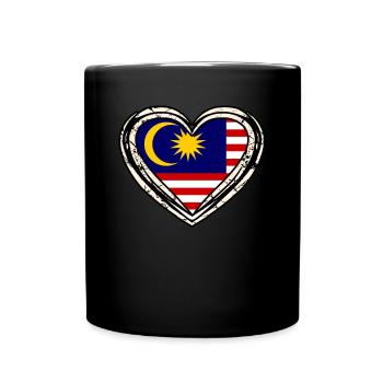 Malaysia - Tasse einfarbig - Schwarz - Vorne