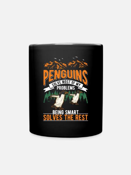 Pinguin Geschenk Penguin - Tasse einfarbig - Schwarz