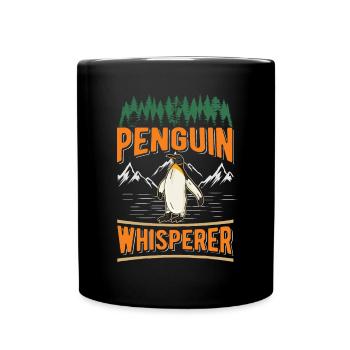 Pinguin Flüsterer Penguin - Tasse einfarbig - Schwarz - Vorne