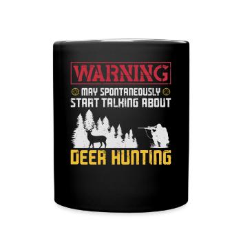 Avertissement de chasseur de cerfs de Cerf - Mug uni - noir - Devant