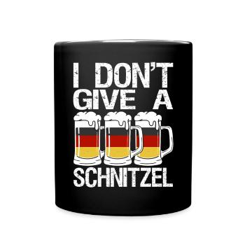 I don't give schnitzel funny Germans - Full Colour Mug - black - Front