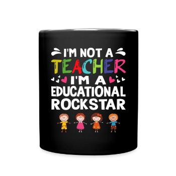 Enseignant éducatif drôle Retour à - Mug uni - noir - Devant