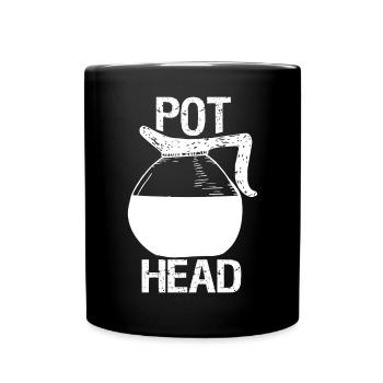 Coffee lover pot head - Full Colour Mug - black - Front