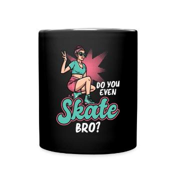 Can you skate at all, brother - roller skate - Full Colour Mug - black - Front