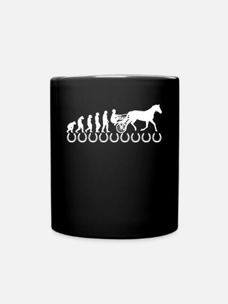 Harnais de chevaux de trot Chevaux de sport équestre - Mug uni - noir
