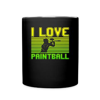 I love paintball - Tasse einfarbig - Schwarz - Vorne