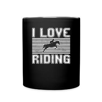 J’adore rouler - Mug uni - noir - Devant