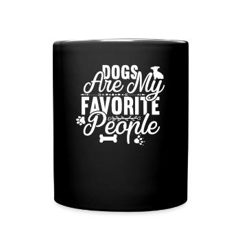 Les chiens sont mes personnes préférées - Mug uni - noir - Devant