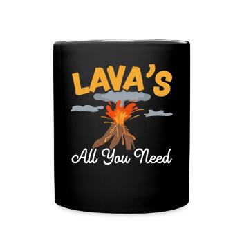 Laves Tout ce dont vous avez besoin Sciences de la Terre Géologie Volcan - Mug uni - noir - Devant