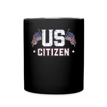 US-Bürger New American USA Flag Constitution Day - Tasse einfarbig - Schwarz - Vorne