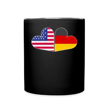 Usa Allemagne Drapeau Germano Américain Von Steuben Day - Mug uni - noir - Devant