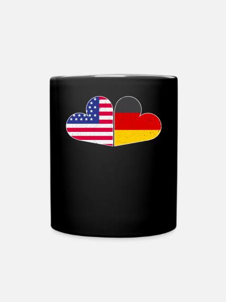 USA Deutschland Flagge Deutsch-Amerikanischer von Steuben-Tag - Tasse einfarbig - Schwarz