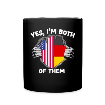Oui, je suis tous les deux Usa Allemagne Von Steuben Day - Mug uni - noir - Devant