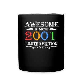 2001 - Born 2001 - Fantastic since 2001 - Full Colour Mug - black - Front