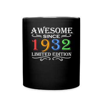 1932 - Jahrgang 1932 - Fantastisch seit 1932 - Tasse einfarbig - Schwarz - Vorne