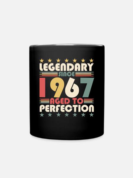 Vintage 1967 55ème Anniversaire Cadeau Légendaire Fun - Mug uni - noir