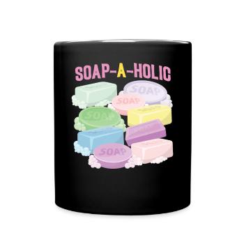 Fabrication de savon Artisanat Savon-A-Holic - Mug uni - noir - Devant