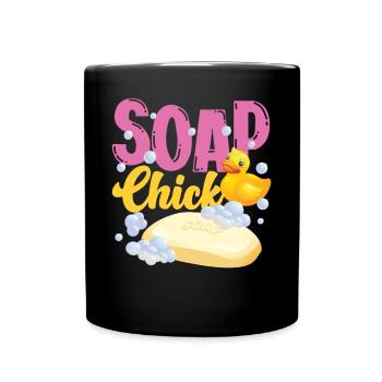 Fabrication de savon Artisanat Savon de poulet - Mug uni - noir - Devant