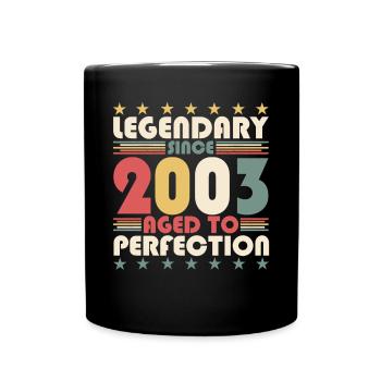 Vintage 2003 19th Birthday Legendary Gift Fun - Full Colour Mug - black - Front