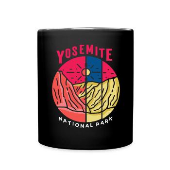 Yosemite National Park California Nature Hiking Be - Full Colour Mug - black - Front