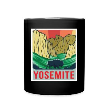 Yosemite Souvenir National Park Grizzly Bear Randonnée - Mug uni - noir - Devant