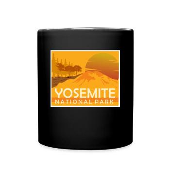 Californie Yosemite Mountains National Park Sun - Mug uni - noir - Devant