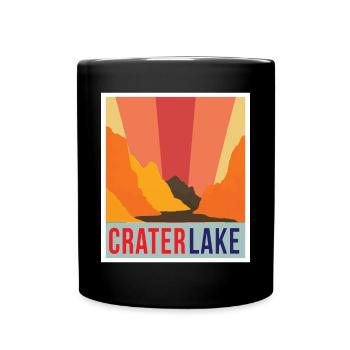 Crater Lake National Park Oregon Randonnée Nature Vulk - Mug uni - noir - Devant