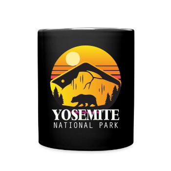 Yosemite National Park California Grizzly Bear Campi - Full Colour Mug - black - Front
