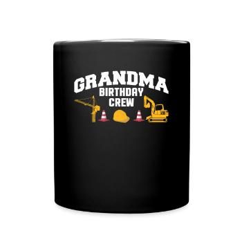 Grandma Birthday Crew Shirt Gift - Full Colour Mug - black - Front