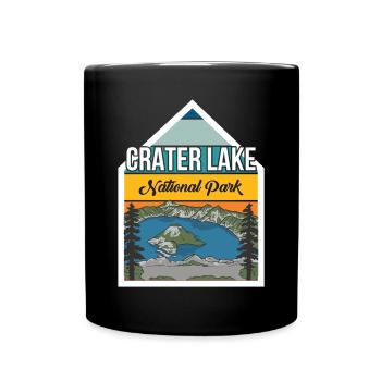Oregon Crater Lake National Park Hiking Nature - Full Colour Mug - black - Front