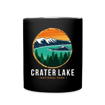 Crater Lake Souvenir National Park Randonnée dans le N - Mug uni - noir - Devant