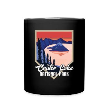 Crater Lake Volcano Montagnes du lac Randonnée - Mug uni - noir - Devant