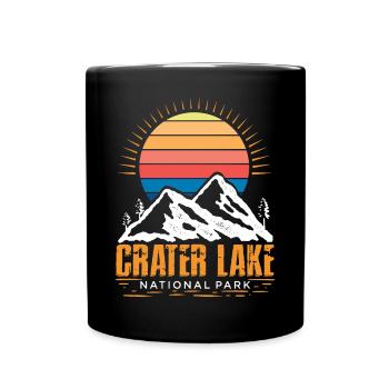 Crater Lake Mountain National Park Souvenir Hiking Nat - Full Colour Mug - black - Front
