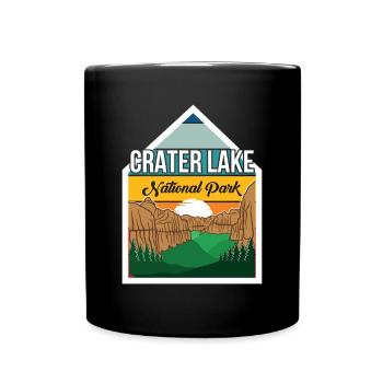 Parc national de Crater Lake Nature Mountain Randonnée oregon - Mug uni - noir - Devant