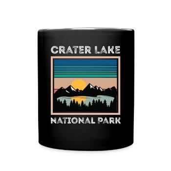 Crater Lake Camping Volcano Lake Randonnée - Mug uni - noir - Devant