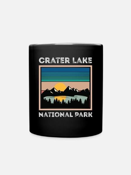 Crater Lake Camping Volcano Lake Randonnée - Mug uni - noir
