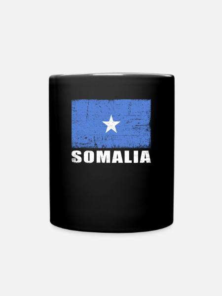 Somalia Flagge Grunge Somalia Fahne - Tasse einfarbig - Schwarz