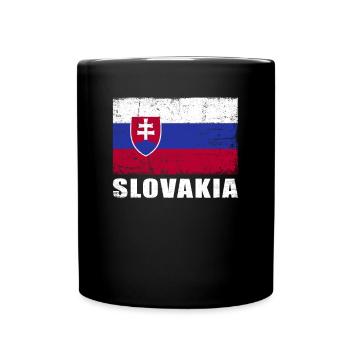 Slovakia Flag Grunge Slovakia Flag - Full Colour Mug - black - Front
