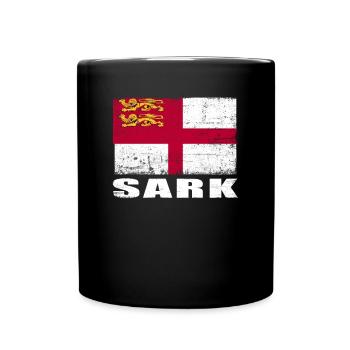 Drapeau de Sark Grunge Drapeau de Sark - Mug uni - noir - Devant