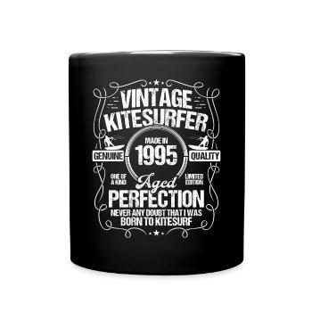 1995 Kiteboarding Kitesurfing Kitesurfer Born 1995 - Tasse einfarbig - Schwarz - Vorne